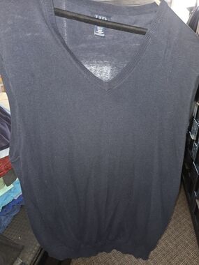 Men's V-Neck Navy Sweater Vest